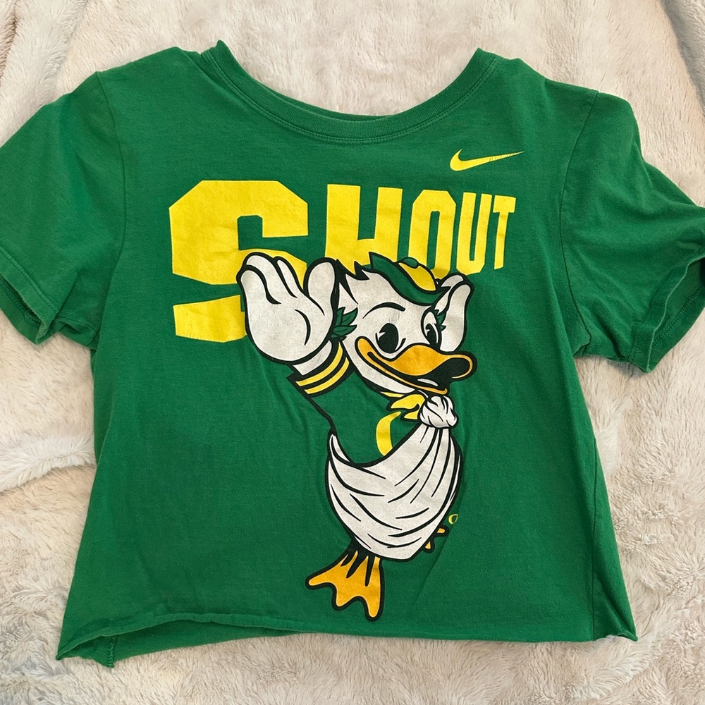 Oregon Duck Shout Crop Top